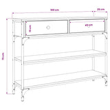 Console Table Sonoma Oak 100x25x75 cm Engineered Wood 834181