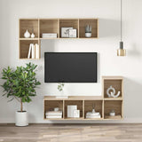 805492 Wall-mounted TV Cabinet Sonoma Oak 37x37x142,5 cm Engineered Wood