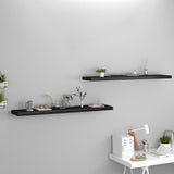 Floating Wall Shelves 2 pcs Black 120x23.5x3.8 cm MDF 323842
