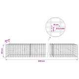 Gabion with 3.5 mm Wire and 5x10 cm Mesh 800x20x50 cm 3462610