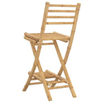 Outdoor Bar Stools with Footrests 2 pcs Foldable Bamboo 4108228