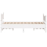 Bed Frame without Mattress White 120x200 cm Solid Wood Pine 3216385