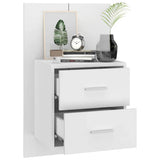 810990 Wall-mounted Bedside Cabinets 2 pcs White