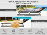 Outdoor Foldable Sun Lounger Set of 2, 4 Level Adjustable Backrest Reclining Sun Lounger Chair with T3398P325281