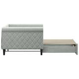 Daybed with Trundle without Mattress Light Grey 90x190 cm 3197861