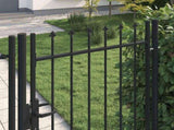 Fence Gate "BOXTEL" Single Door with Spike Top Steel 1x2 m Black 145746