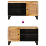 TV Cabinet with Storage Brown 80 x 33 x 46 cm Solid Mango Wood 4018059