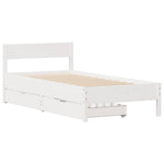 Bed Frame without Mattress White 90x200 cm Solid Wood Pine 3301759
