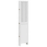 Room Divider 6 Panels White Solid Wood Paulownia 358730