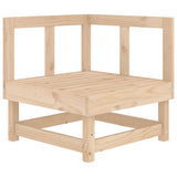Corner Sofa with Cushions Solid Wood Pine 825422
