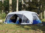 Family Tent with LED 10-Person Light Blue Quick Release 94301