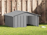 Dog House Grey 116.5x103x81.5 cm Galvanised Steel 171542