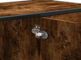 Bathroom Sink Cabinet Smoked Oak 80x33x60 cm Engineered Wood 849281