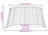 Lamp Shade Brown 40x26 cm Wicker 364393