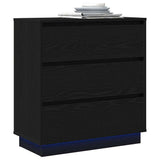 Bedside Cabinet Black Oak 71 x 34.5 x 75 cm Engineered wood 869635