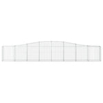 Arched Gabion Baskets 10 pcs 400x30x60/80 cm Galvanised Iron 3145808