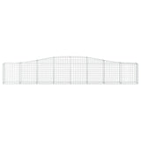 Arched Gabion Baskets 10 pcs 400x30x60/80 cm Galvanised Iron 3145808