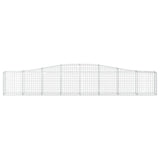 Arched Gabion Baskets 9 pcs 400x30x60/80 cm Galvanised Iron 3145807