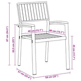 Garden Dining Set 7 pcs Grey and brown 3284357