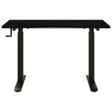 Desk Black and Dark Brown 120 x 60 cm Solid Oak Wood 3426555