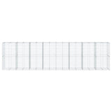 Gabion Basket with Cover 800x100x200 cm Galvanised Iron 3295239