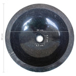 ZNTS Basin Marble 40 cm Black 242672