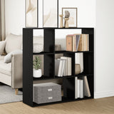 Room Divider Bookcase Black 102x29x103.5 cm Engineered Wood 858049