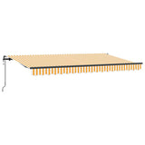 Retractable Awning Yellow 400 x 200 cm Fabric 3329792