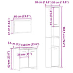 ZNTS 3 Piece Bathroom Furniture Set Artisan Oak Engineered Wood 3328562