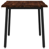 70 x 70 x 75 cm Solid Acacia Wood Dark Brown and Black Square 937481