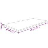 Bathroom Countertop 100x60x2,5cm Untreated Solid Wood 342941