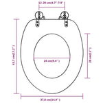ZNTS Toilet Seats with Lids 2 pcs MDF Old Wood 275913