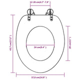 ZNTS Toilet Seats with Lids 2 pcs MDF Old Wood 275913