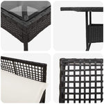Garden Dining Set 5 pcs Black Poly rattan 3334924