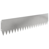 Lawn Edging 10 pcs 103 x 25 cm Steel Silver 8008498