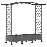 Raised Bed with Trellis and Roof Light Grey 169 x 40 x 129 cm 3423099