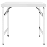 Kitchen Folding Work Table 85x60x80 cm Stainless Steel 326156