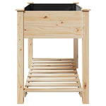 Garden Planter Beige 115 x 59 x 76.5 cm Solid fir wood 42006567