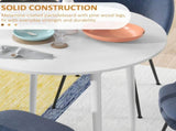 Folding Dining Table for 4, Round Drop Leaf Table, Modern Space Saving Small Kitchen Table with Wood T3398P344738