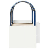 Bed with Tunnel 3 pcs White and Blue Engineered Wood 3423487