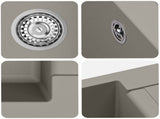 Sink Grey 780 x 500 mm 80% Quartz and 20% Resin 42028401
