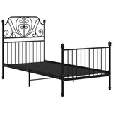 Bed Frame without Mattress Black Metal 90x200 cm 324841