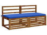 2-Piece Bench Cushions SOEST 2 pcs 100% Polyester Royal Blue 949287