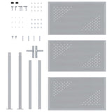 Garden Gate 85 x 120 cm Stainless Steel Silver Lockable 3402580