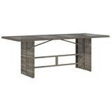 9 Piece Garden Dining Set with Cushions Grey Poly Rattan 3212703