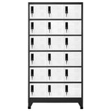 Locker Cabinet Anthracite and White 90x40x180 cm Steel 339832