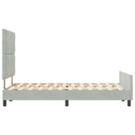 ZNTS Bed Frame Light Grey 120x200 cm Velvet 3344999