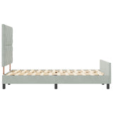 ZNTS Bed Frame Light Grey 120x200 cm Velvet 3344999