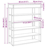 Shoe Rack Black 80x30x98 cm Engineered Wood 859933