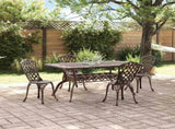 Garden Dining Set 5 pcs Bronze Aluminium 3334668